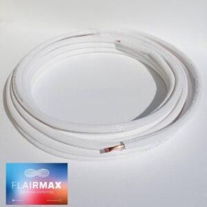 Isolierte Kupfer Kältemittelleitung 1/4"""" (6,35 mm) - 25 Meter Ring""