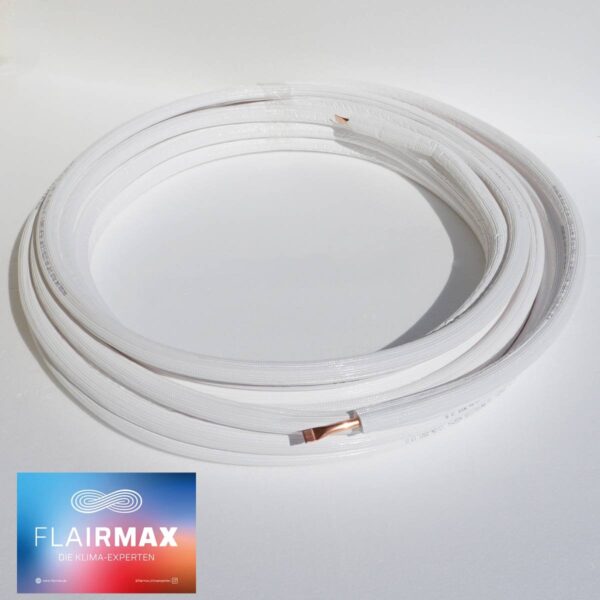 Isolierte Kupfer Kältemittelleitung 1/4"""" (6,35 mm) - 25 Meter Ring""