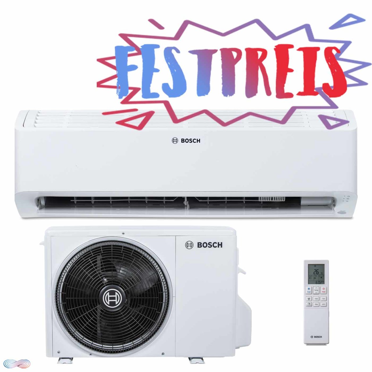 BOSCH Climate Class 6000i 2,5 kW Klimaanlage inkl. Montage"" 1 BOSCH Climate Class 6000i 2,5 kW Klimaanlage inkl. Montage""