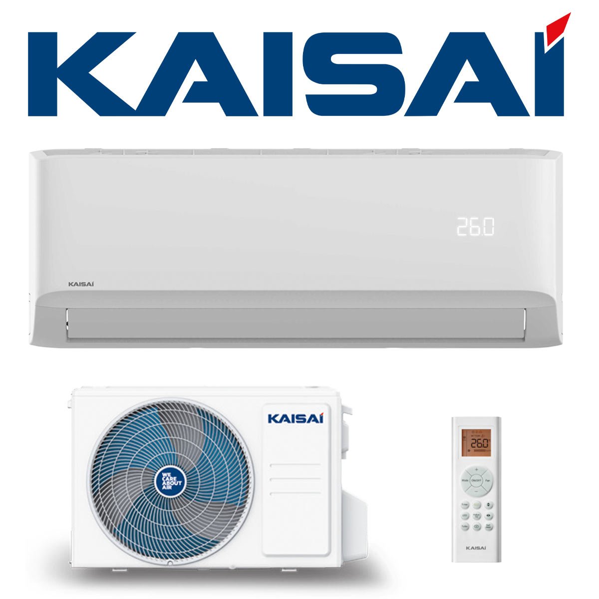Kaisai CARE Singlesplit Set 3,5 kW | KWC-12CGI + KWC-12CGO"" 1 Kaisai CARE Singlesplit Set 3,5 kW | KWC-12CGI + KWC-12CGO""