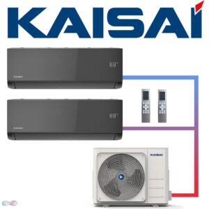 Kaisai ICE Set 2,6 kW & 5,3 kW Wandgerät + 7,9 kW Außengerät | Black""