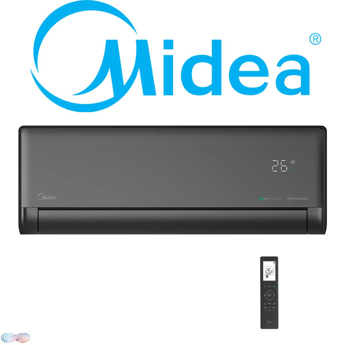 Midea Solstice 09 Schwarz | 2,6 kW Wandgerät"" 1 Midea Solstice 09 Schwarz | 2,6 kW Wandgerät""