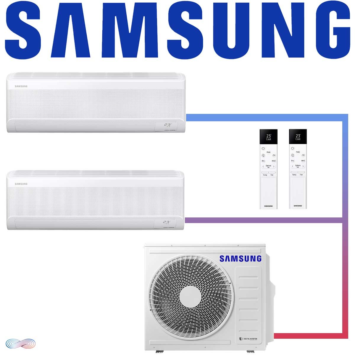 Samsung Wind-Free Standard Set 2× 3,5 kW Wandgerät + 6,8 kW... 1 Samsung Wind-Free Standard Set 2× 3,5 kW Wandgerät + 6,8 kW...