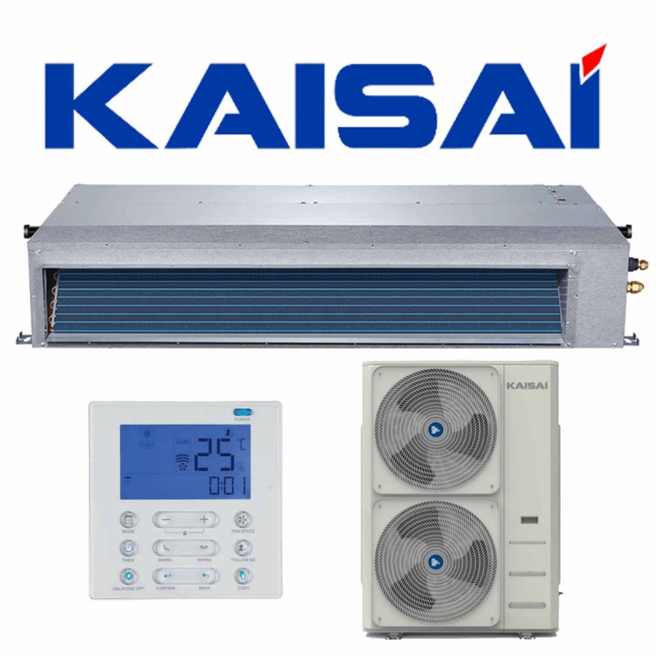 SET KAISAI KTI-48 Kanalgerät 14,1 kW inkl. Außeneinheit"" 1 SET KAISAI KTI-48 Kanalgerät 14,1 kW inkl. Außeneinheit""