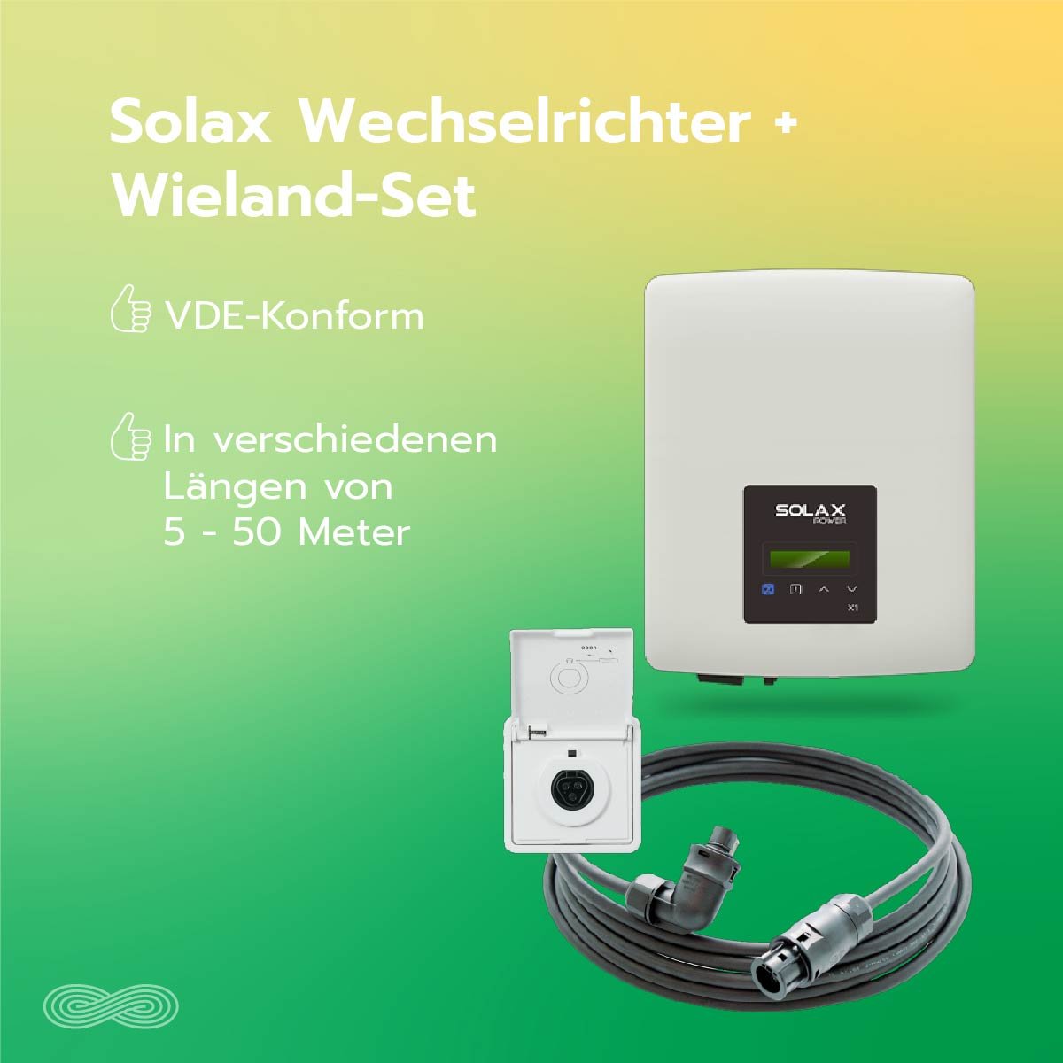 SolaX Wechselrichter X1 Mini 600 Watt mit Wieland Dose, Stecker &... 1 SolaX Wechselrichter X1 Mini 600 Watt mit Wieland Dose, Stecker &...