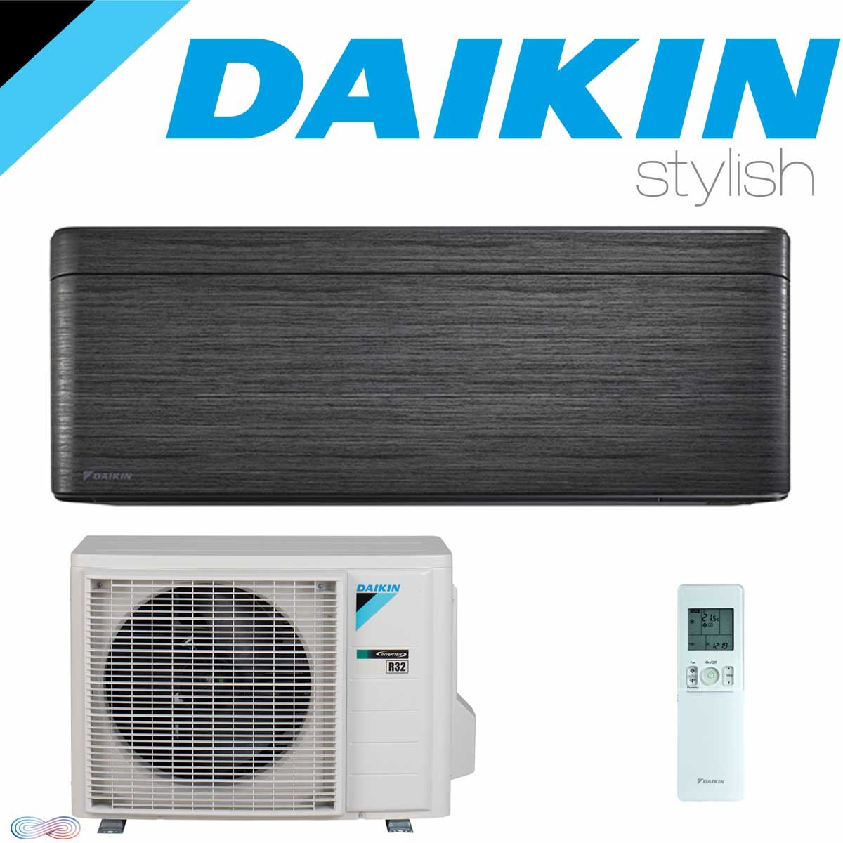 SET DAIKIN STYLISH Wandgerät Blackwood 5,0 kW"" 1 SET DAIKIN STYLISH Wandgerät Blackwood 5,0 kW""