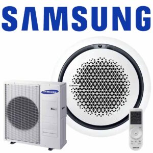 Samsung Singlesplit Set AC 140 WindFree 360° rund Kassette in weiß...