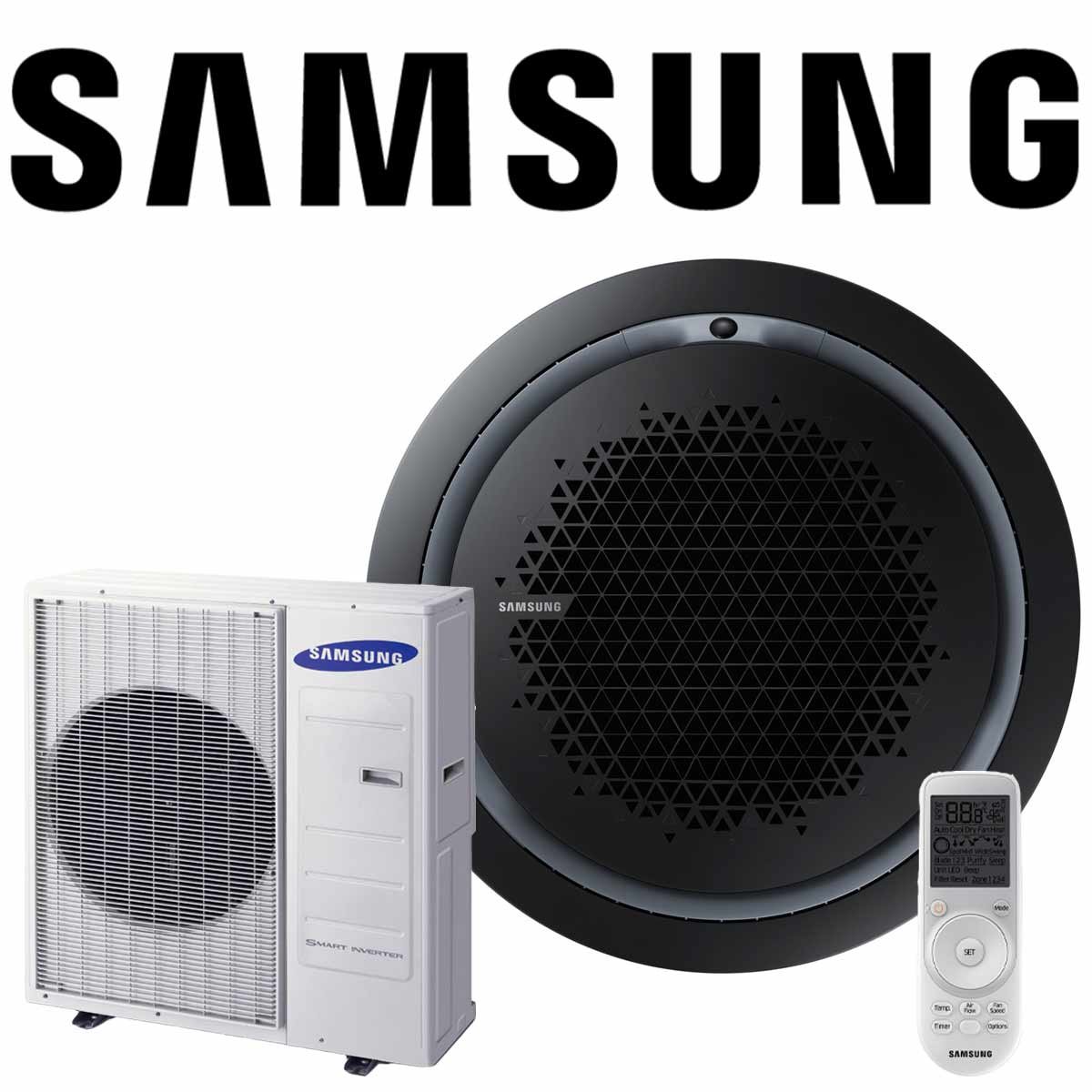 Samsung Singlesplit Set AC 120 WindFree 360° rund Kassette in... 1 Samsung Singlesplit Set AC 120 WindFree 360° rund Kassette in...