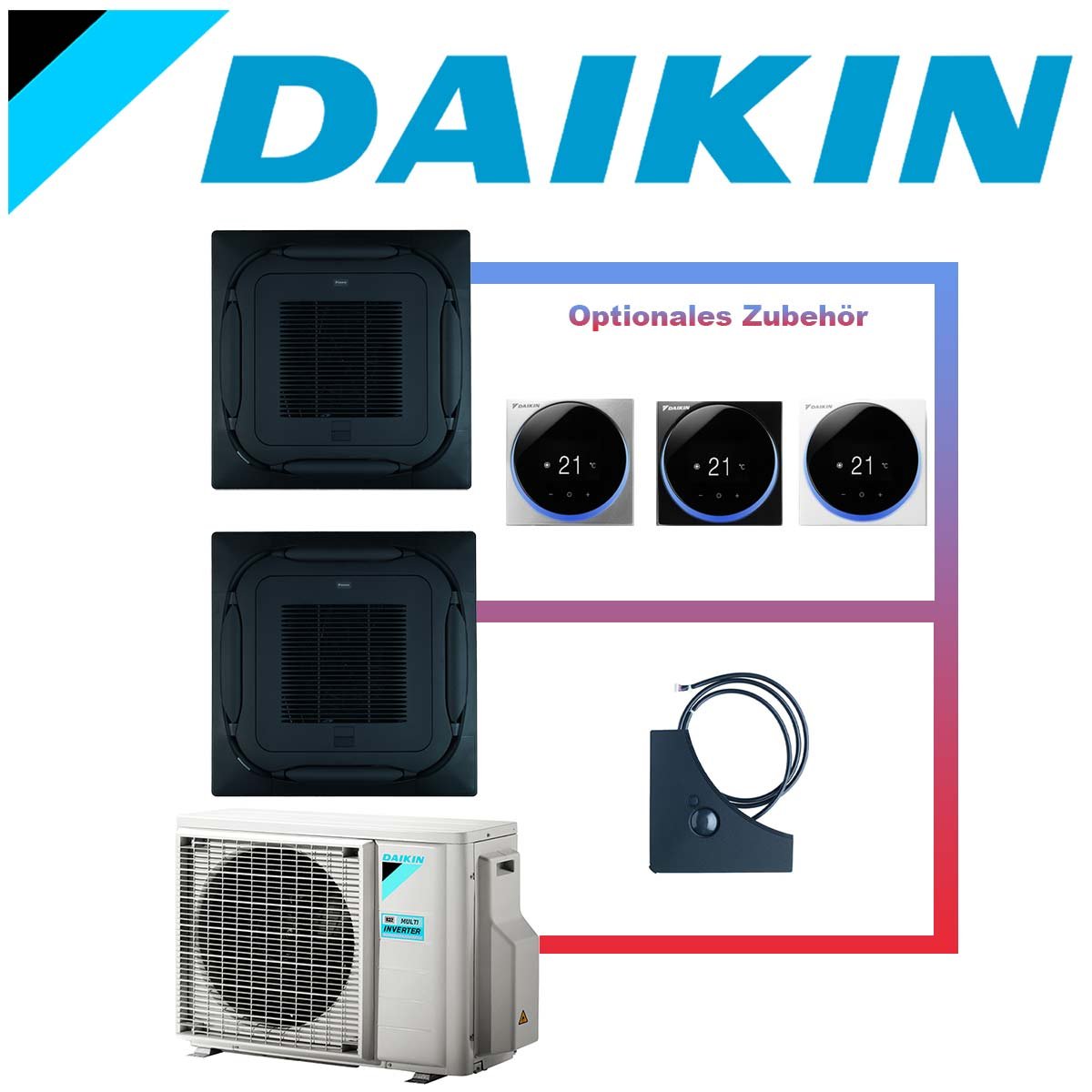 SET DAIKIN 2x Roundflow FCAG 3,5kW Deckenkassetten selbstreinigend... 1 SET DAIKIN 2x Roundflow FCAG 3,5kW Deckenkassetten selbstreinigend...