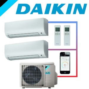 SET DAIKIN Comfora mit 2 Wandgeräten 3,5kW und Außeneinheit 6,8kW""