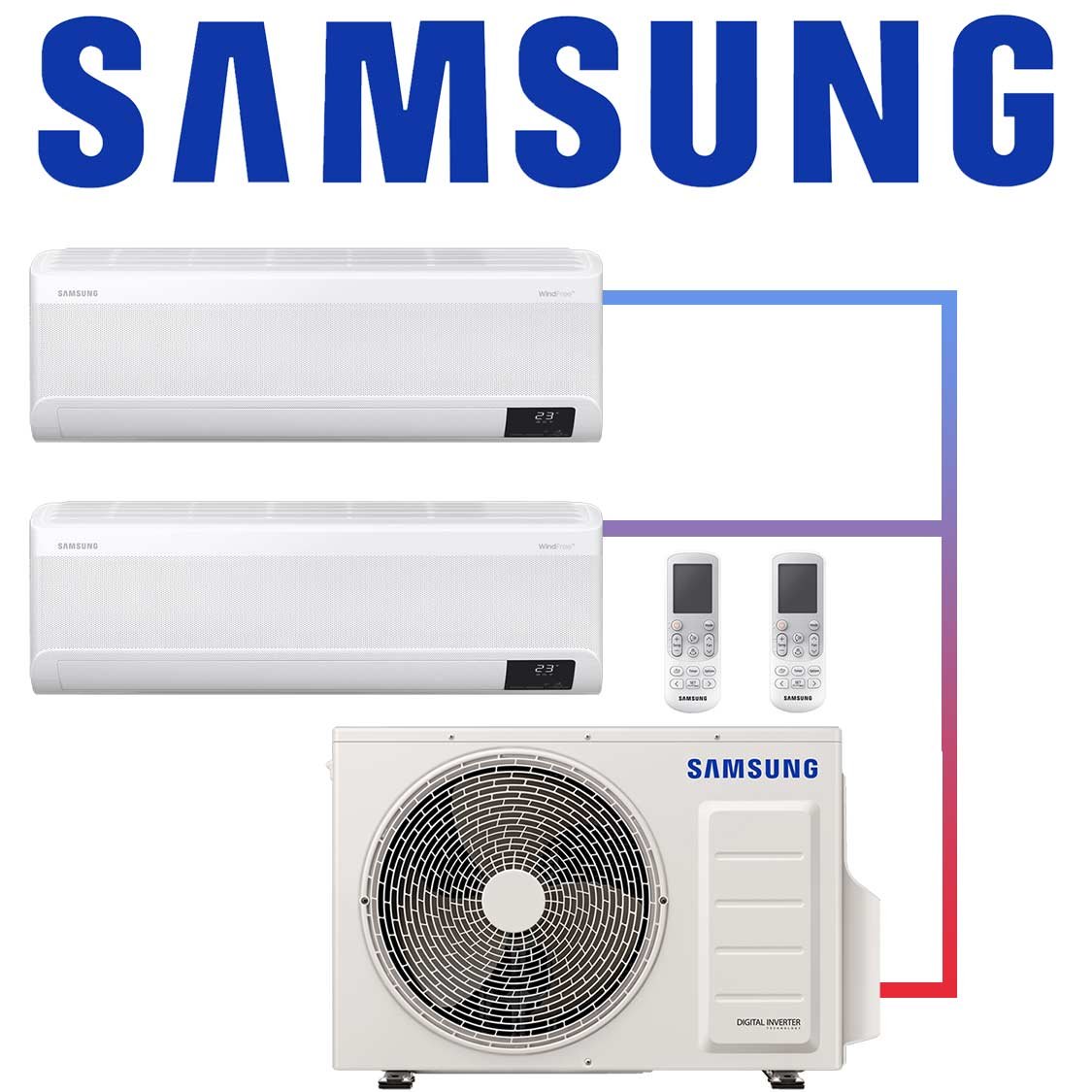 Samsung 2x Wind-Free Elite AR 07 Wandgerät 2,0 kW mit Free Joint... 1 Samsung 2x Wind-Free Elite AR 07 Wandgerät 2,0 kW mit Free Joint...