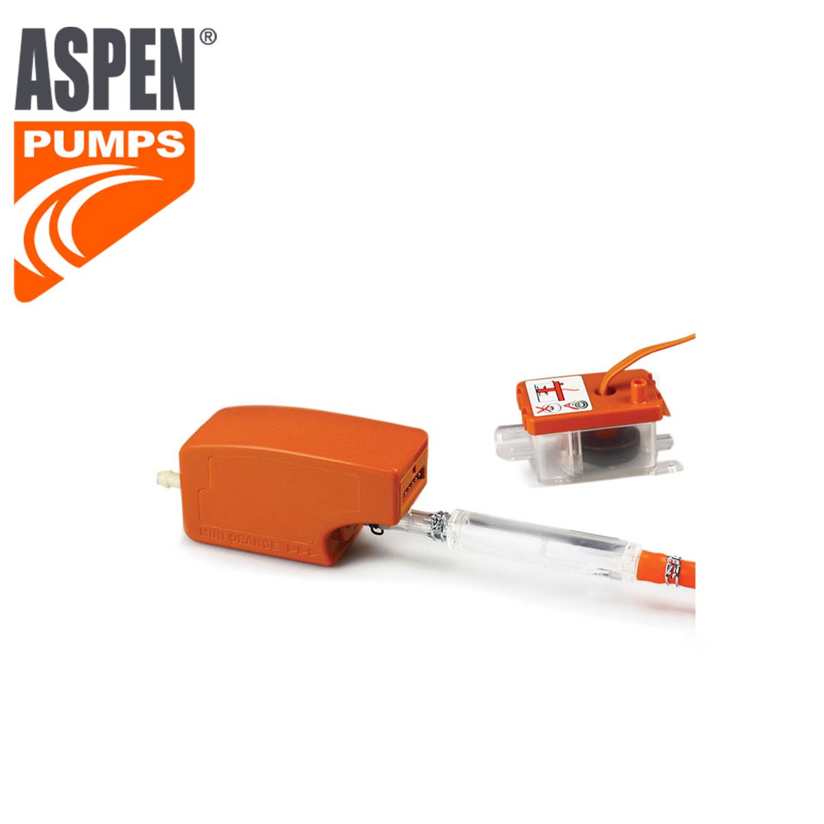 Aspen FP3430 Silent+ Mini Orange Kondensatpumpe"" 1 Aspen FP3430 Silent+ Mini Orange Kondensatpumpe""