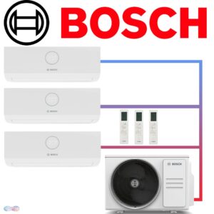 BOSCH Climate 3200iU Set 2× 3,5 kW & 1x 2,6 kW Wandgeräte + 10,5...
