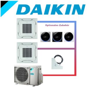 SET DAIKIN 2x Roundflow FCAG 5kW Deckenkassetten selbstreinigend...