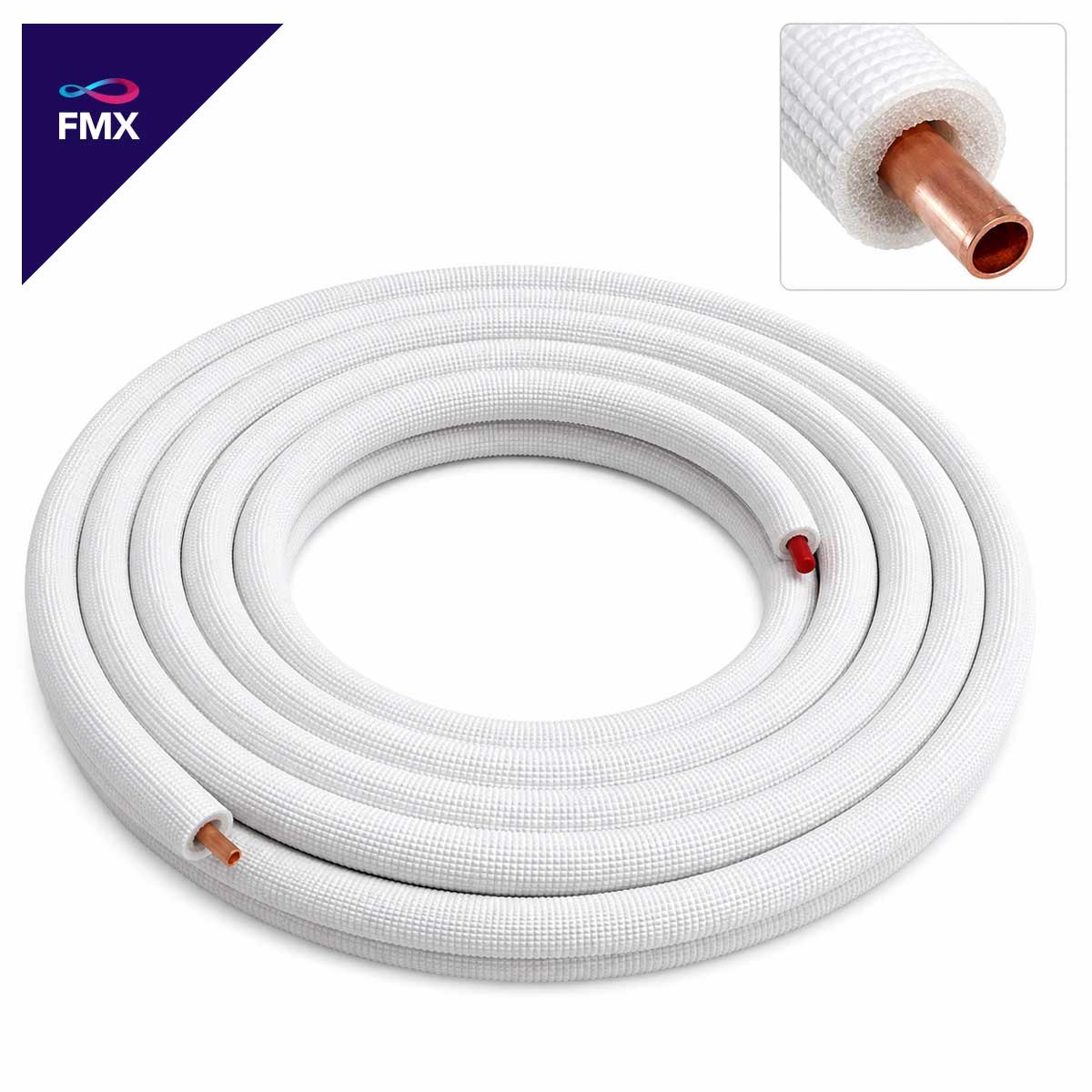 Isolierte Kupfer Kältemittelleitung 1/4"""" (6,35 mm) - 25 Meter Ring"" 1 Isolierte Kupfer Kältemittelleitung 1/4"""" (6,35 mm) - 25 Meter Ring""