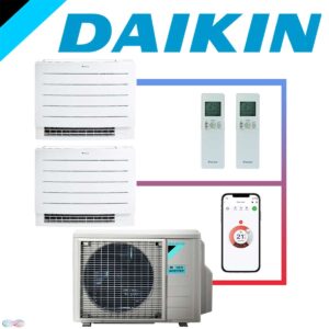 SET DAIKIN Perfera mit 2 Truhengeräten CVXM20B 2,0 kW und...