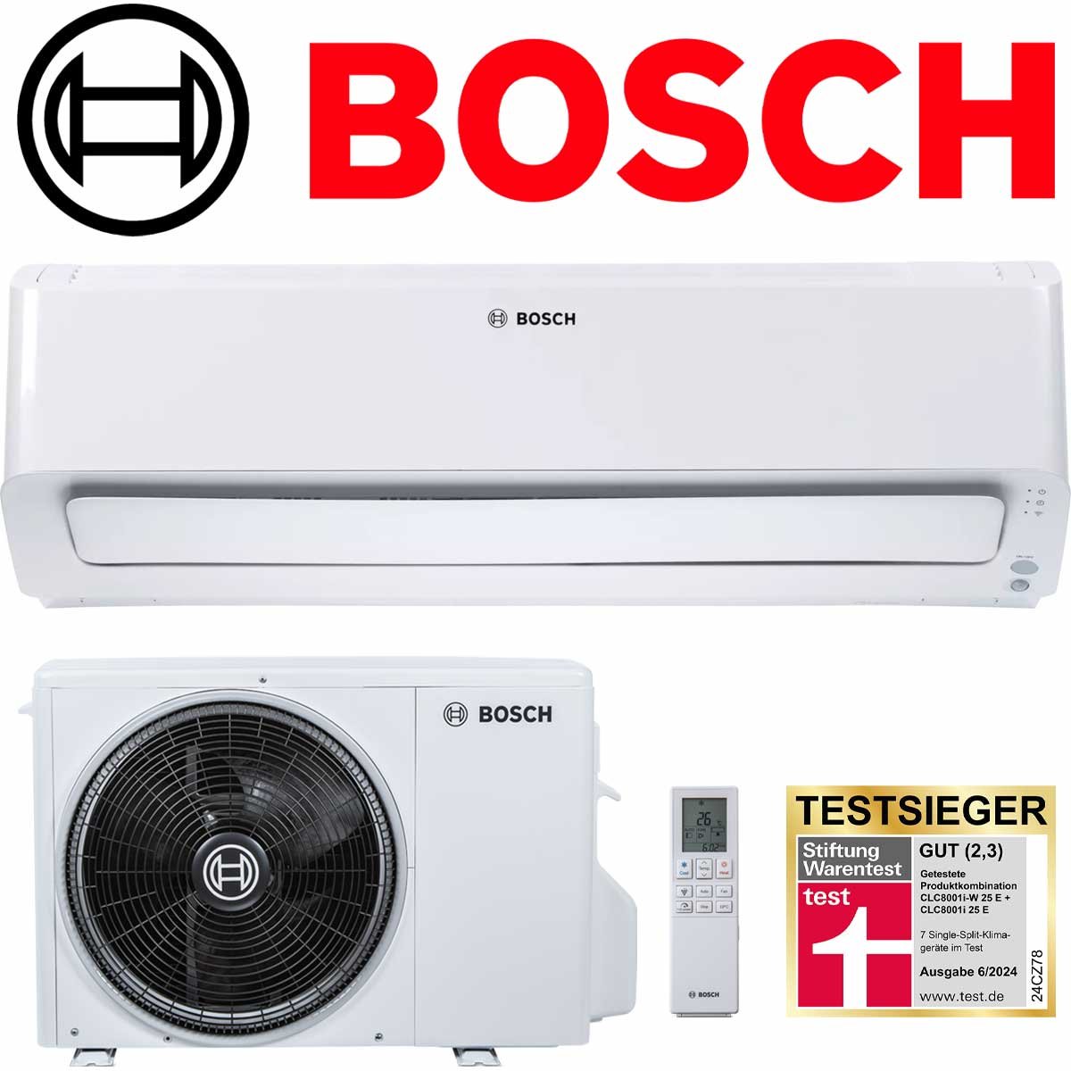 BOSCH Climate Class 8000i 25 E Klimaanlage 2,5 kW | CLC8001i-Set... 1 BOSCH Climate Class 8000i 25 E Klimaanlage 2,5 kW | CLC8001i-Set...